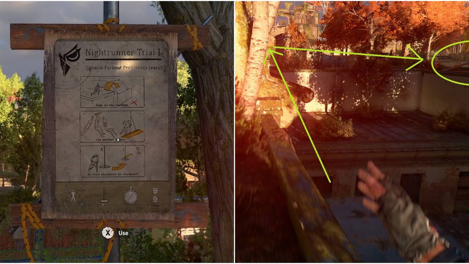 Dying Light 2 Nightrunner Trial I Collage Sign And Route