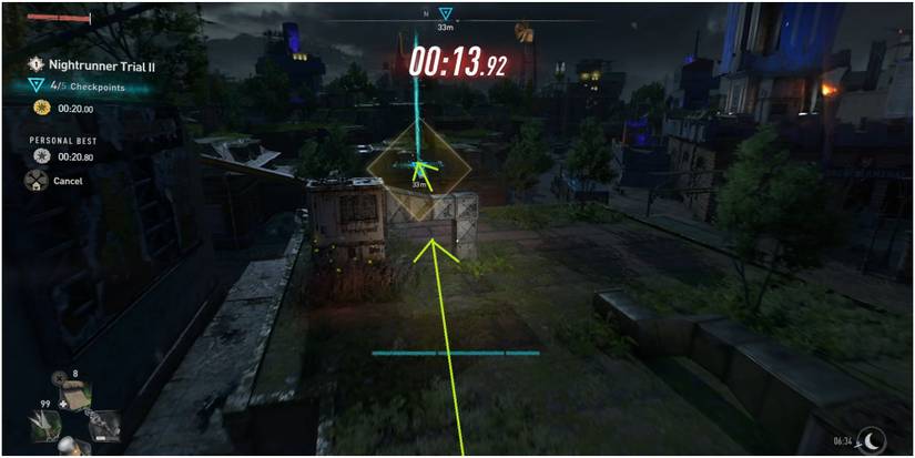 Dying Light 2 Optimal Path To Get To The Fifth Checkpoint In The Second Nightrunner Trial