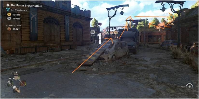 Dying Light 2 Optimal Path To Get To The First Checkpoint In Master Brewers Bees Pt 1