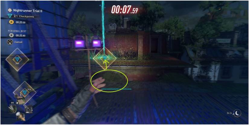 Dying Light 2 Optimal Path To Get To The Third Checkpoint In The Second Nightrunner Trial