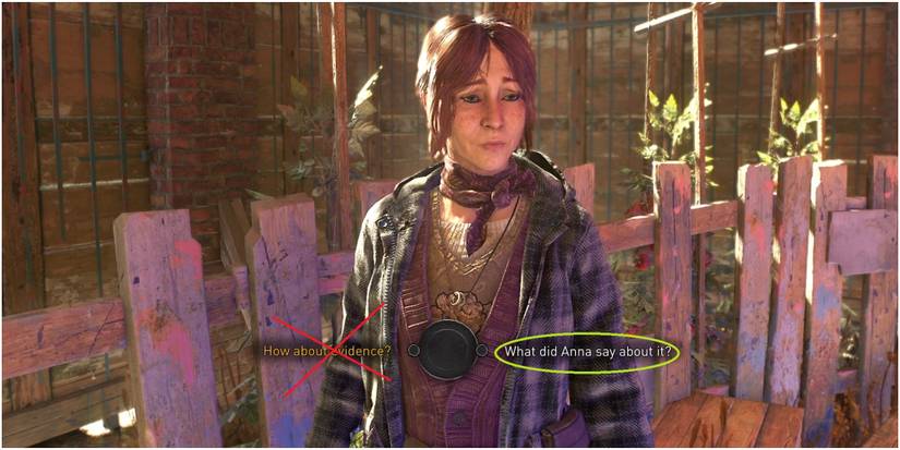 Dying Light 2 Selecting The White Dialogue Options With Teresa