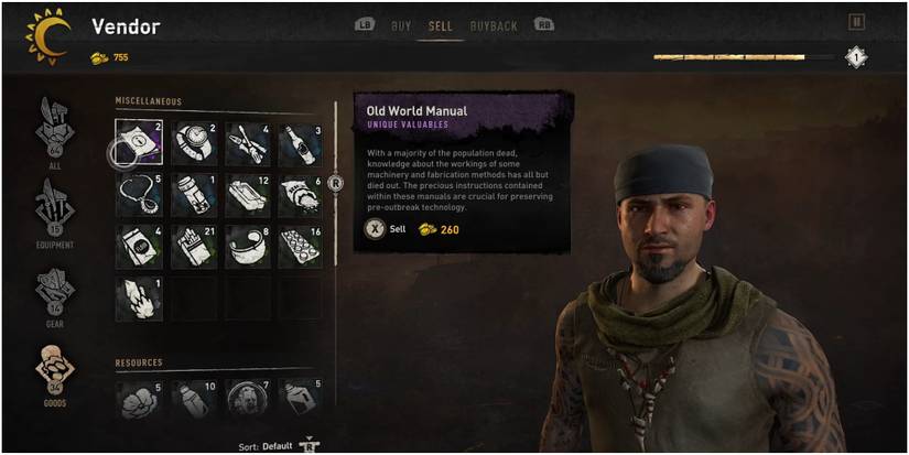 Dying Light 2 Selling Valuables To A Vendor