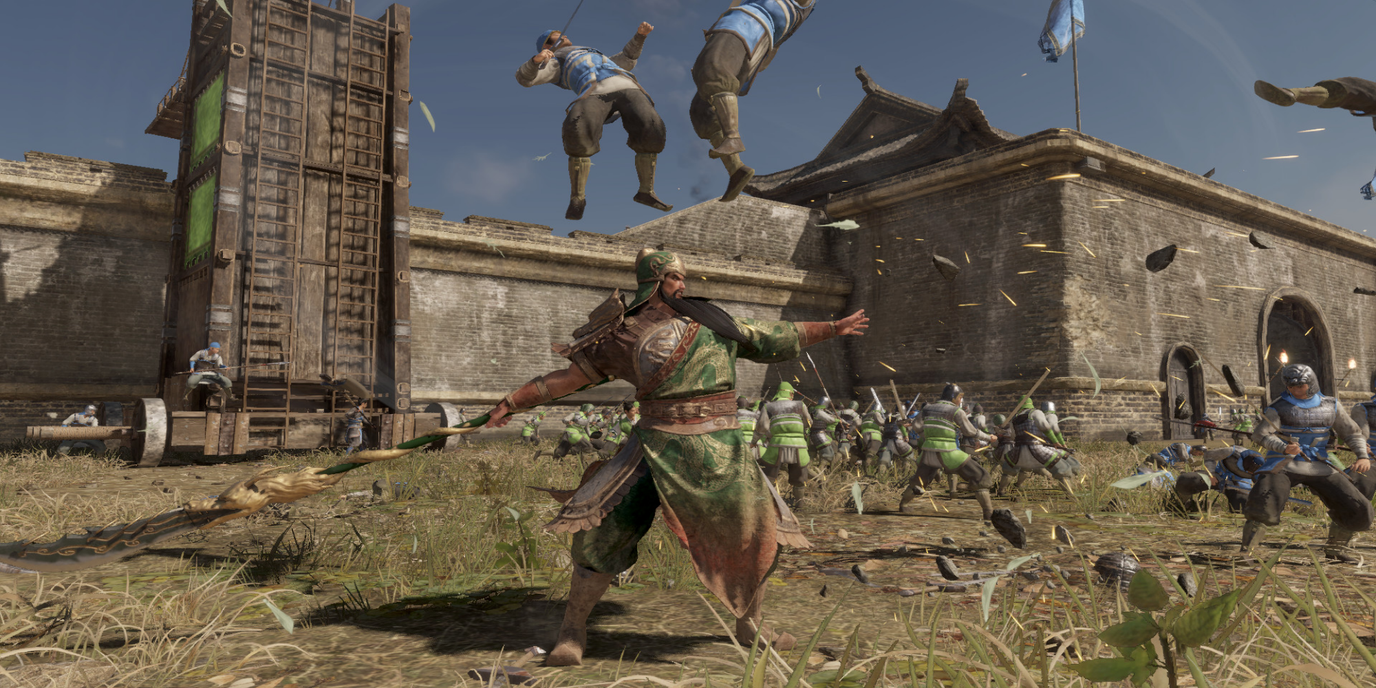 Dynasty Warriors 9 Empires - Launching enemies in the air.