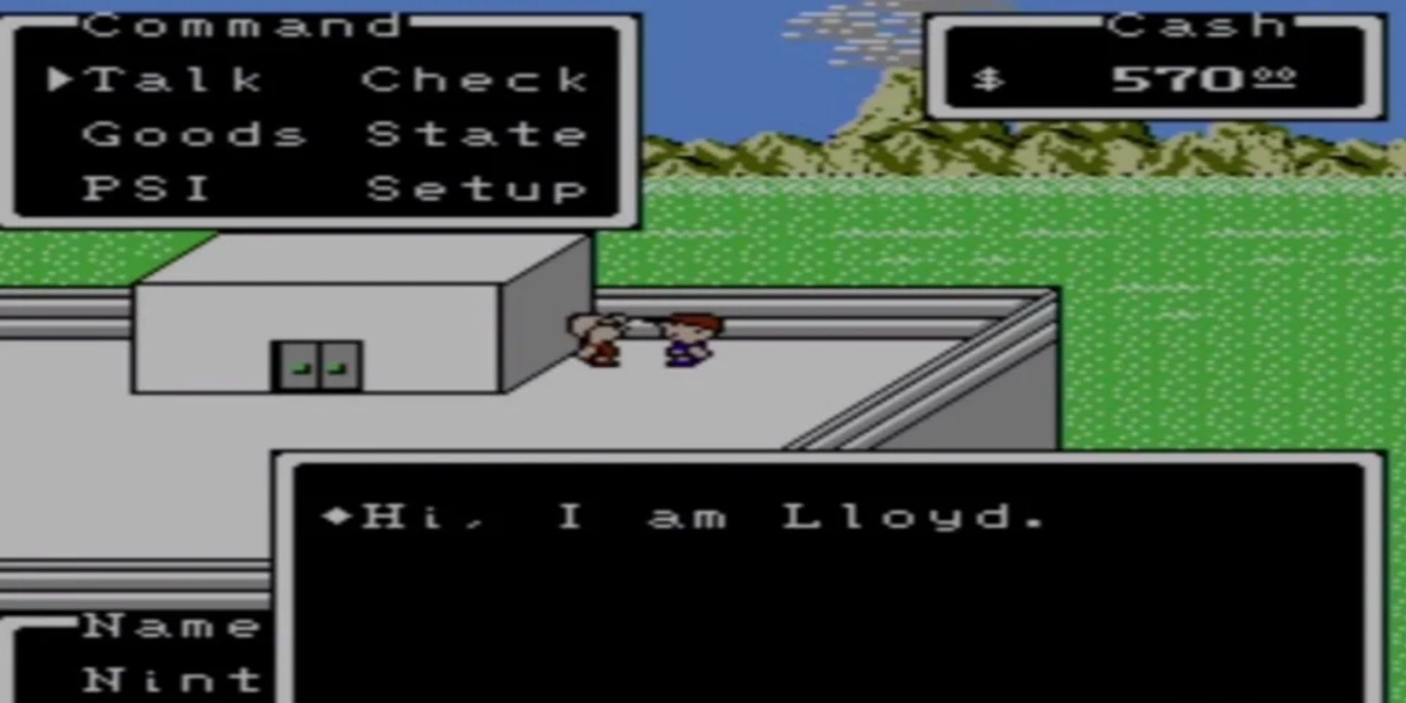 Earthbound Beginnings - Speaking to a character named Lloyd.
