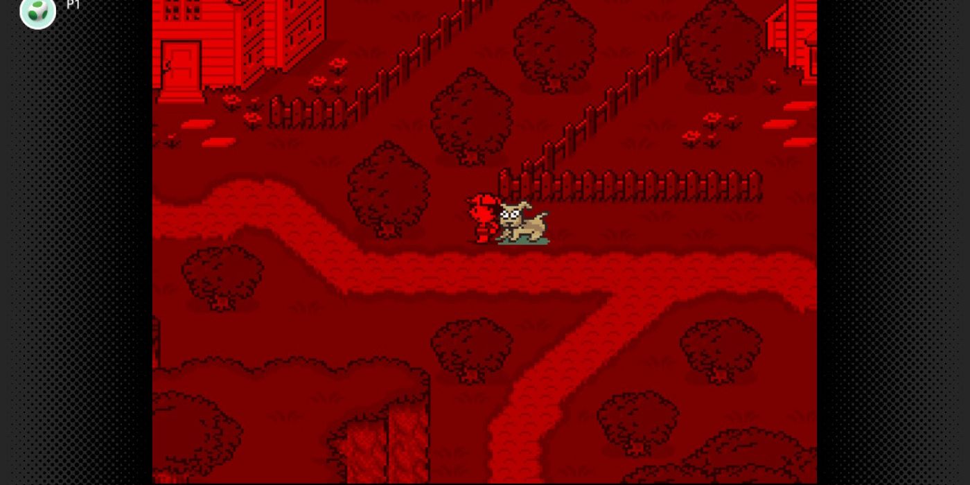 Earthbound Screen turning red due to a surprise attack