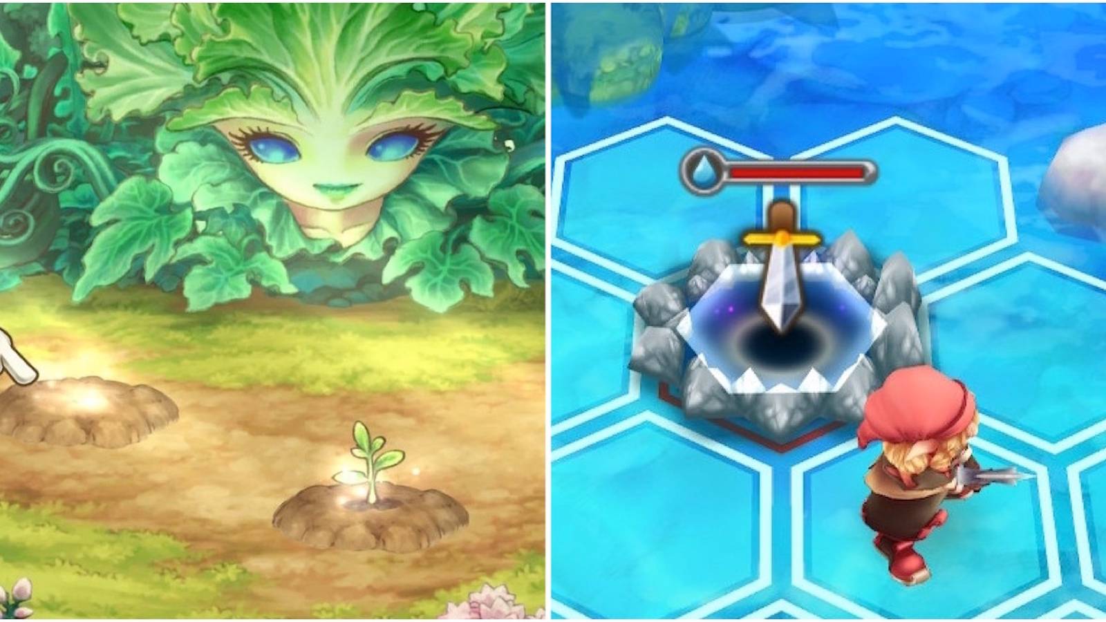 The garden and fighting a battle in Egglia Rebirth