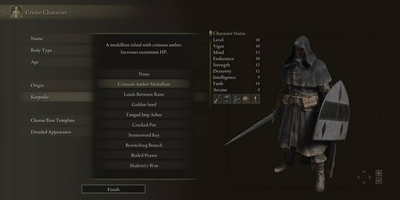 Elden RIng Every Starting Gift Keepsake Crimson Amber Medallion