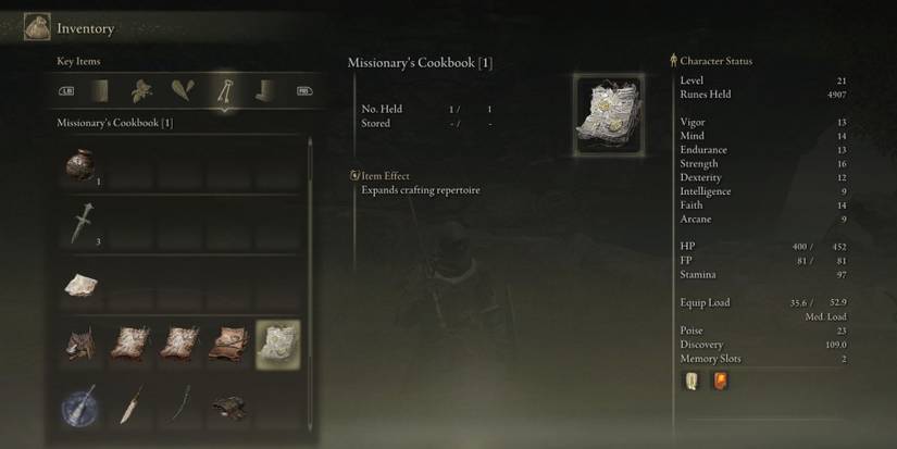 Elden Ring Best Early Items Guide Missionary Cookbook