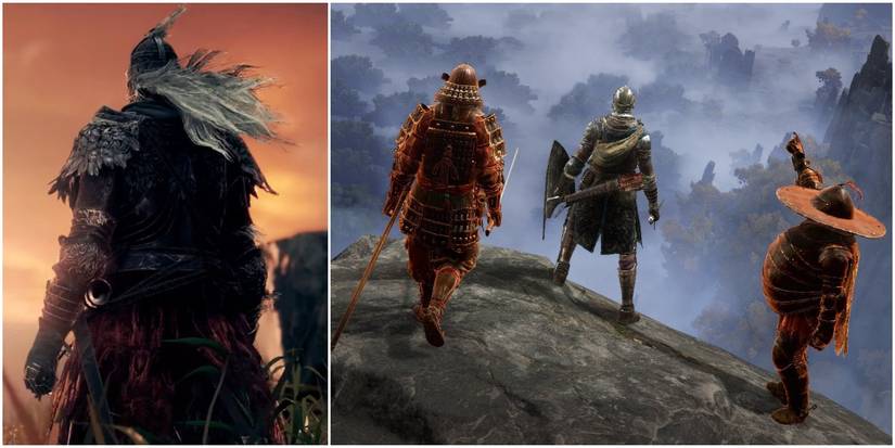 An Elden Ring Split Image Of Offline VS Online