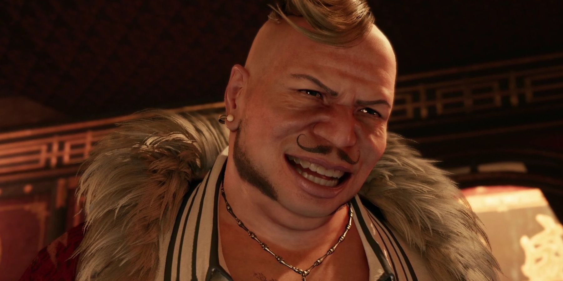 Don Corneo smiling in Final Fantasy 7 Remake