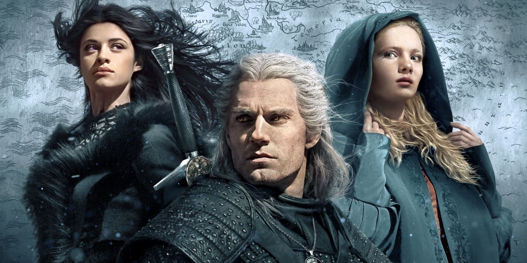 Geralt, Ciri et Yennefer dans Witcher saison 2