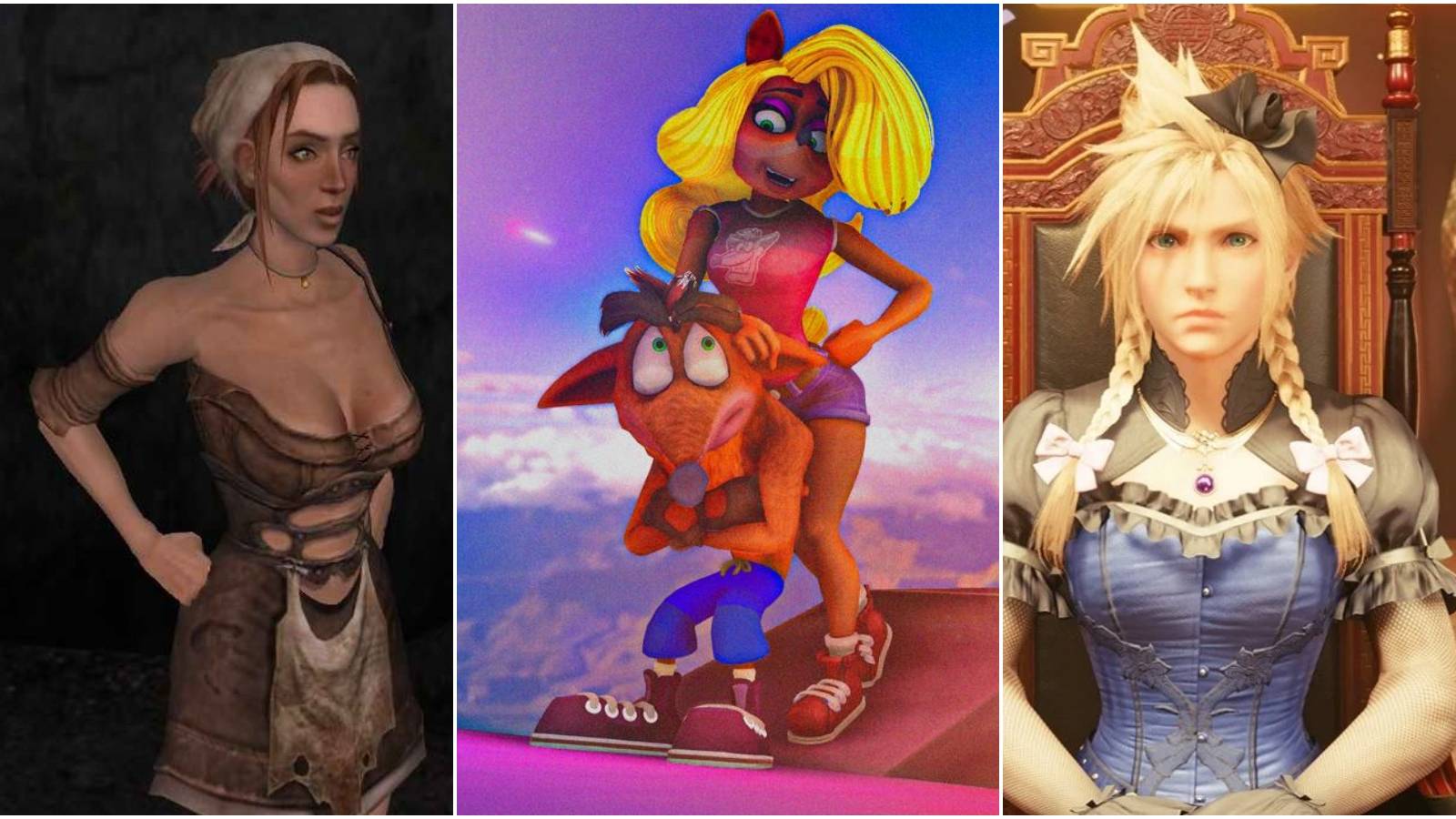 the witcher, crash bandicoot, final fantasy