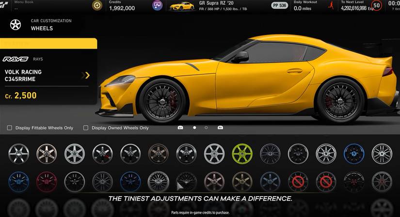 Gran Turismo 7 Wheel Options