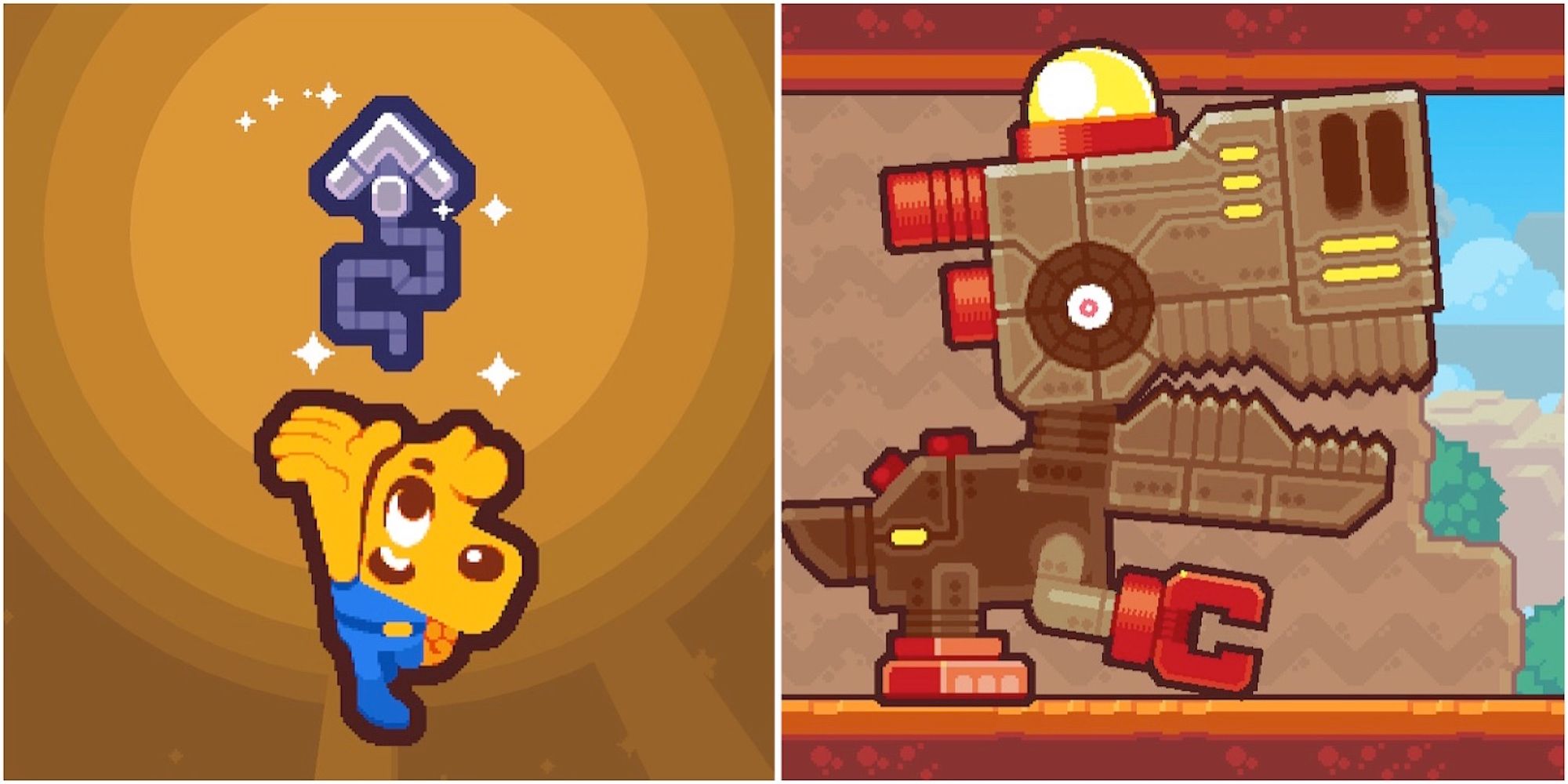 Getting the grappling hook and fighting a boss in Grapple Dog 