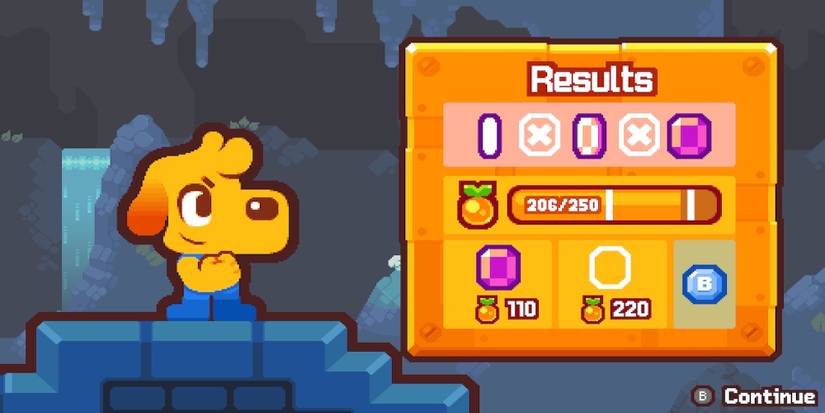 The reward screen from Grapple Dog 