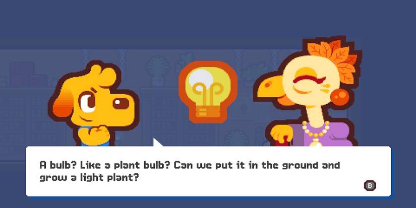 A cutscene featuring Pablo and the professor from Grapple Dog 