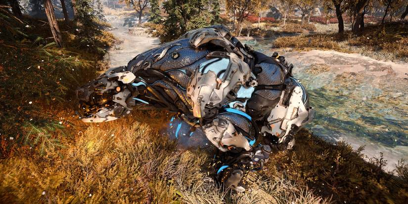 a polar bear machine with ice blue fluid coursing under grey and white metallic plating