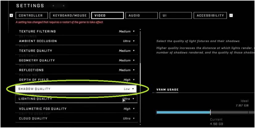 Halo Infinite Turning The Shadow Quality Down To Low