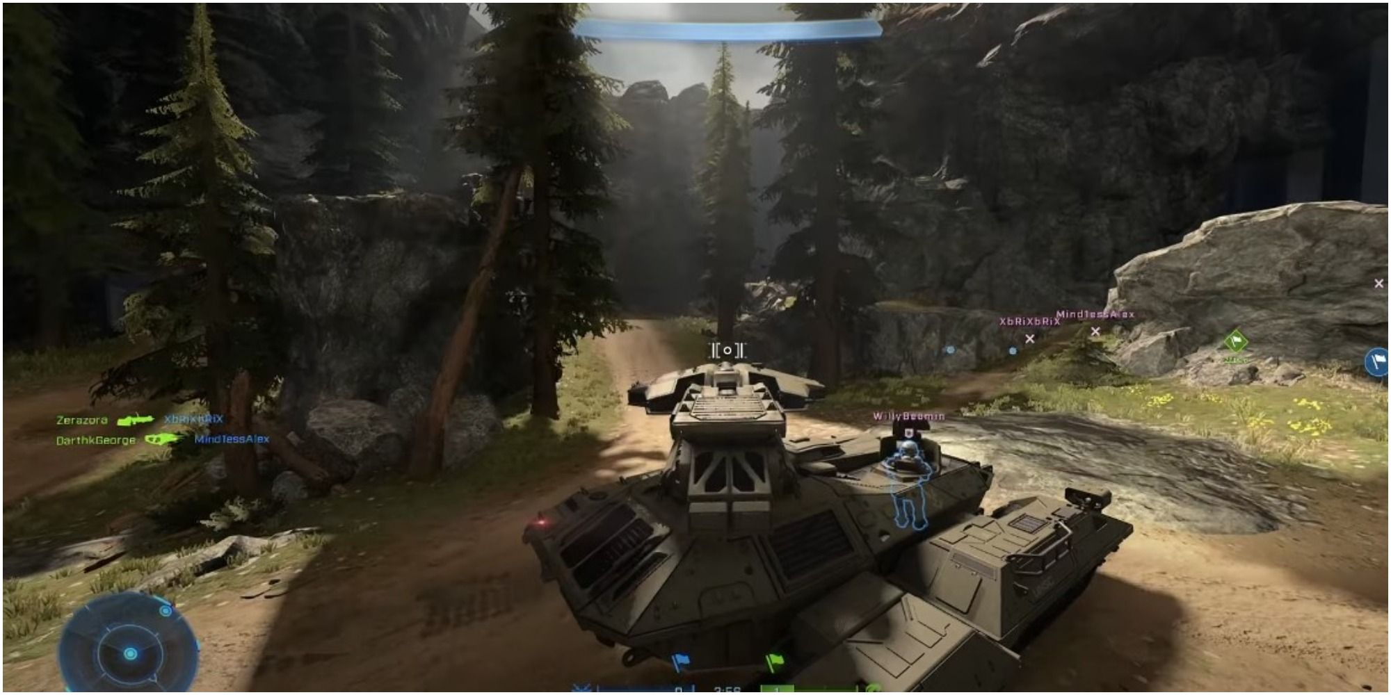 Halo Infinite Using The M808 Scorpion In A CTF Game