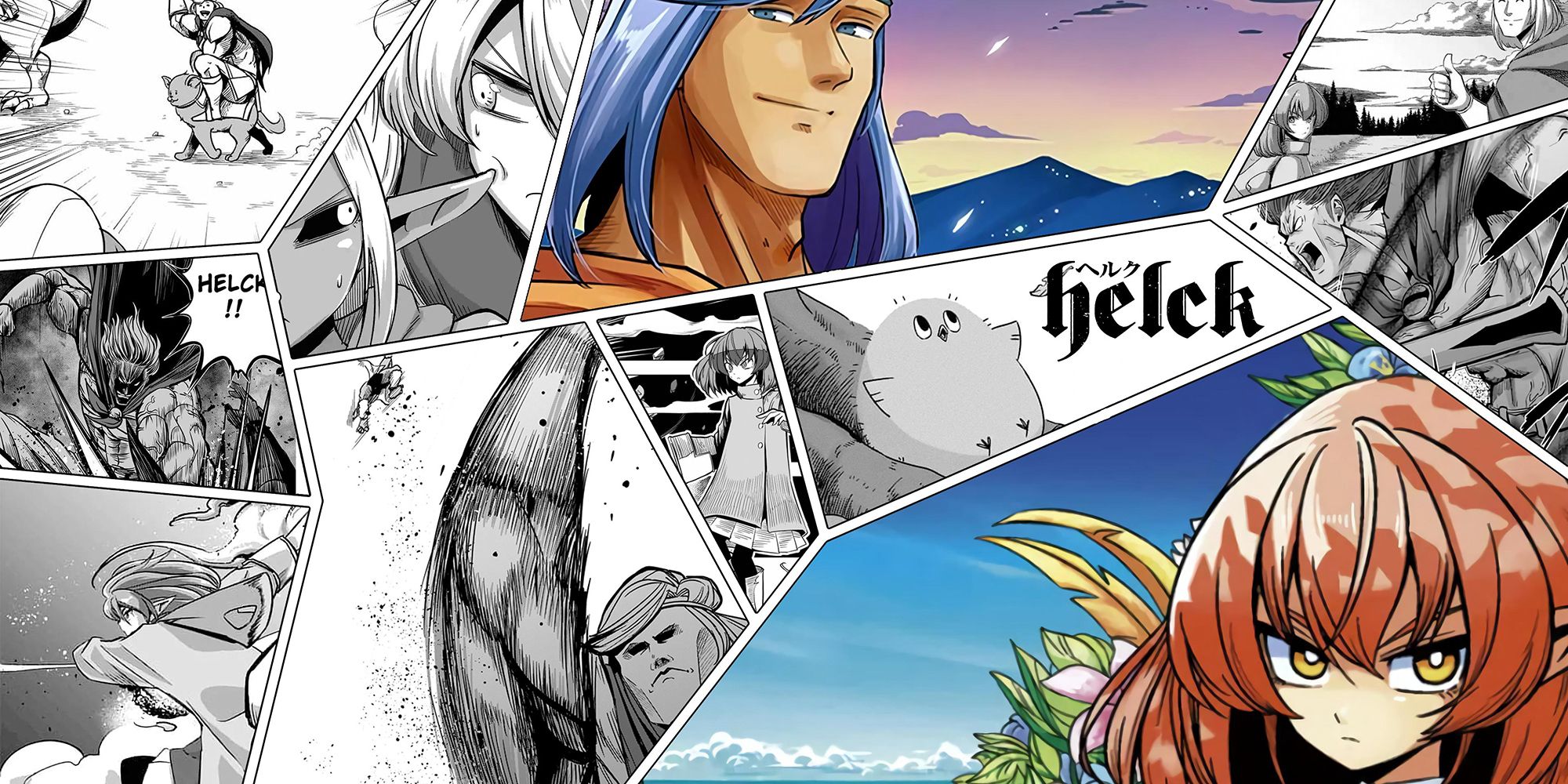 Helck - Mural Of Panels From The Manga