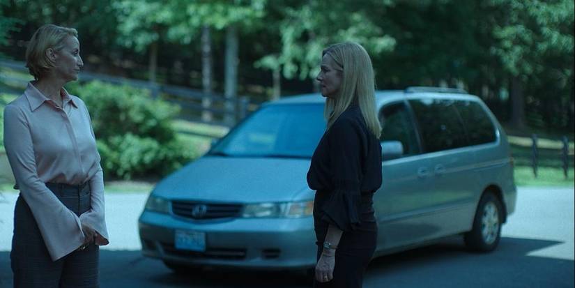 Helen and Wendy in front of minivan Ozark