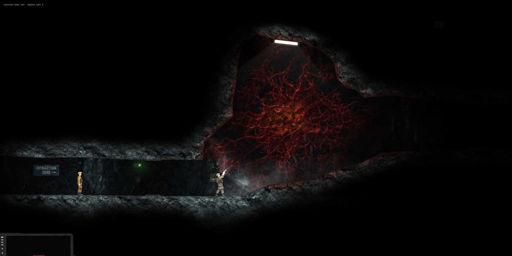 Hidden Deep - A fleshy wall.