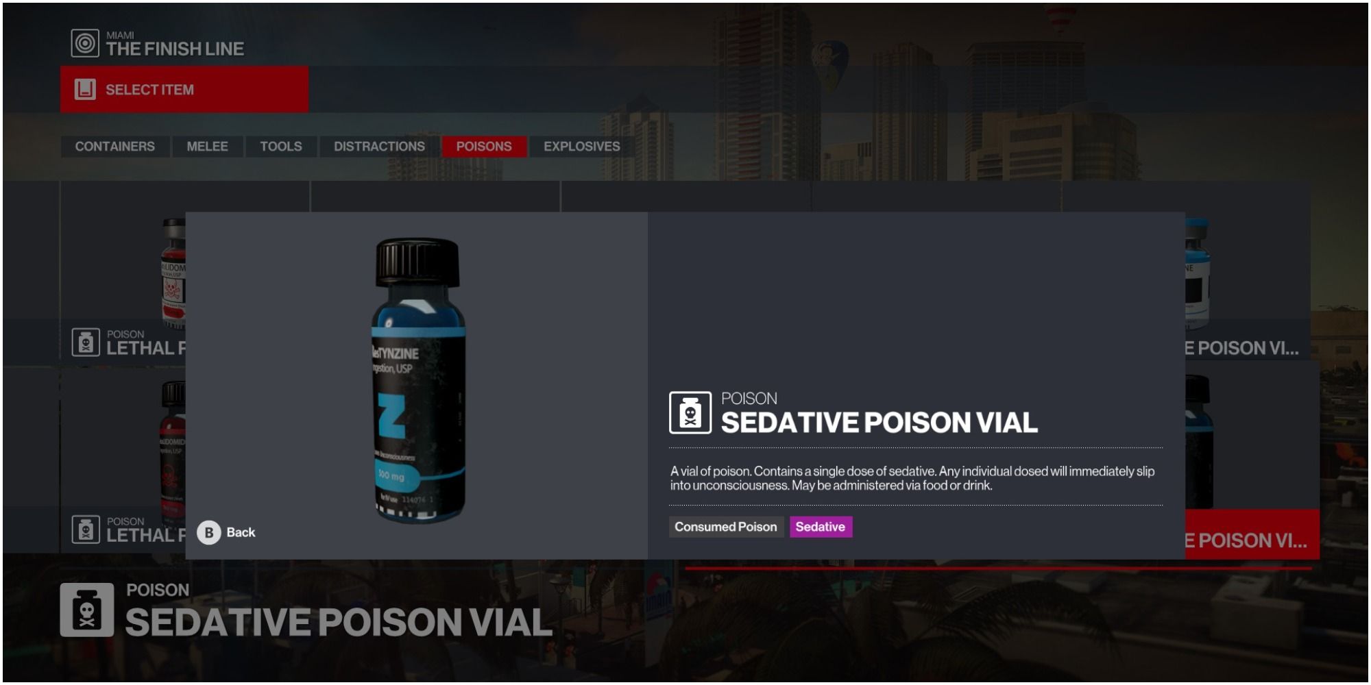 Hitman 3 Sedative Poison Vial Detailed View