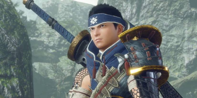 Close up of a default Monster Hunter in Monster Hunter Rise