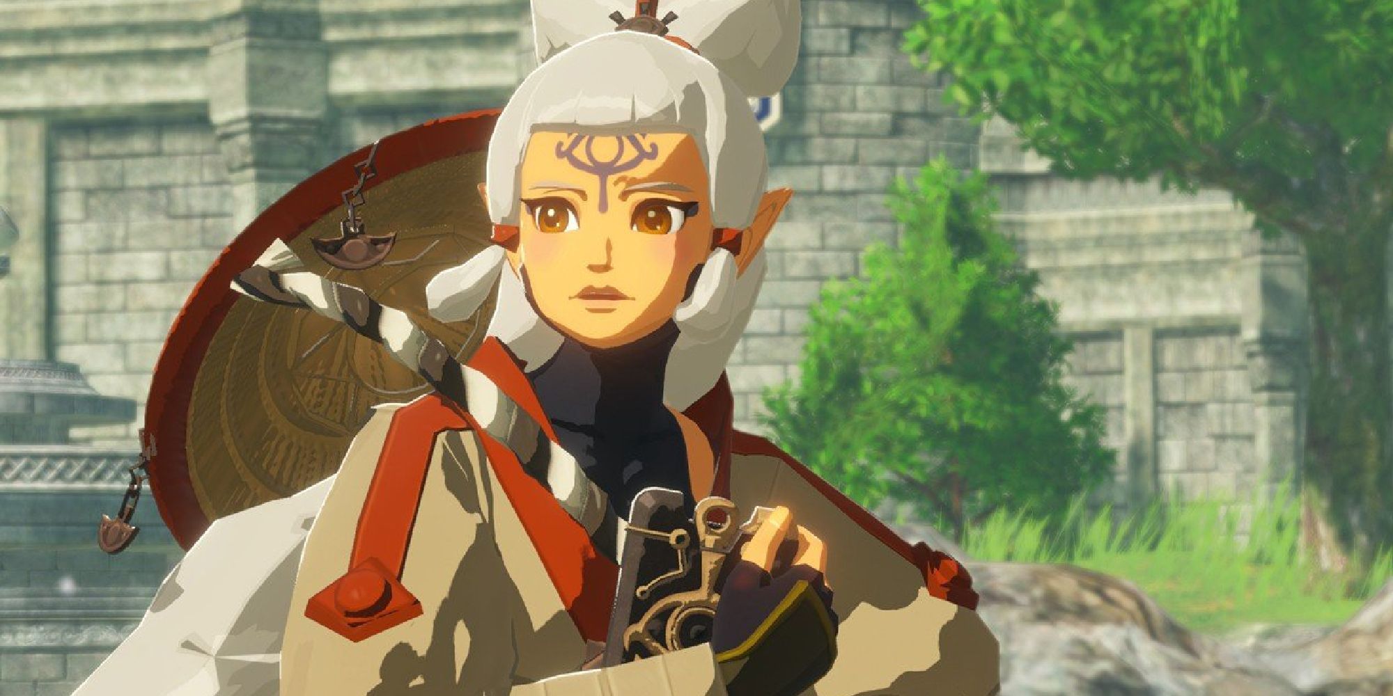 A worried Young Impa as she appears in Hyrule Warriors Age of Calamity