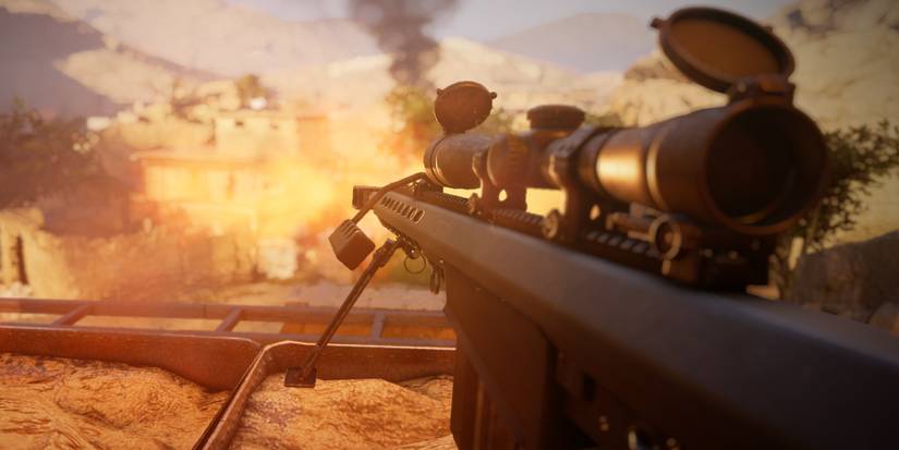 Insurgency Sandstorm screenshot player aiming M82A1 CQ into ruined buildings