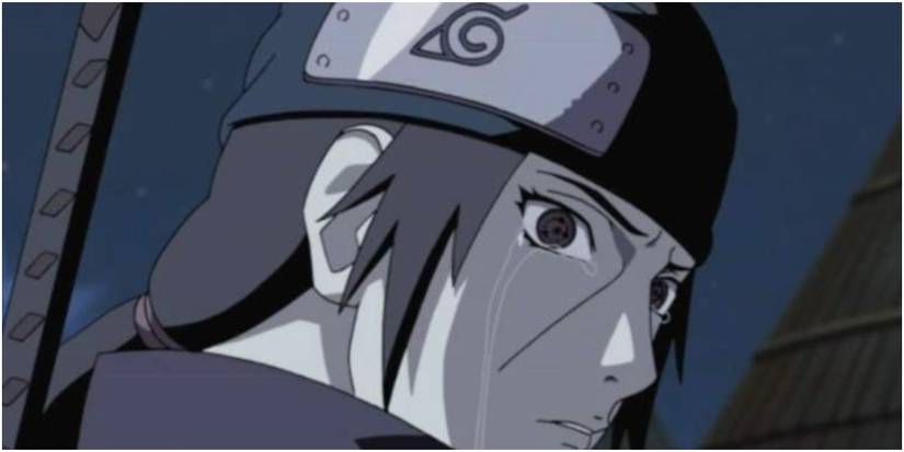 Itachi Crying Over The Uchiha Massacre in Naruto