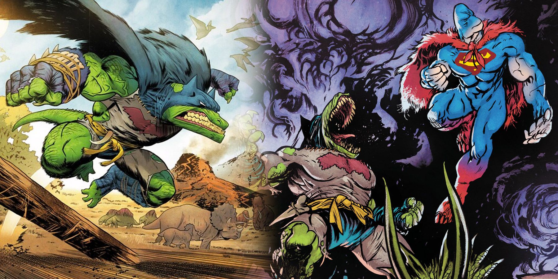 Exclusive: See Batman, Superman as raging dinosaurs in DC's Jurassic League  - Polygon