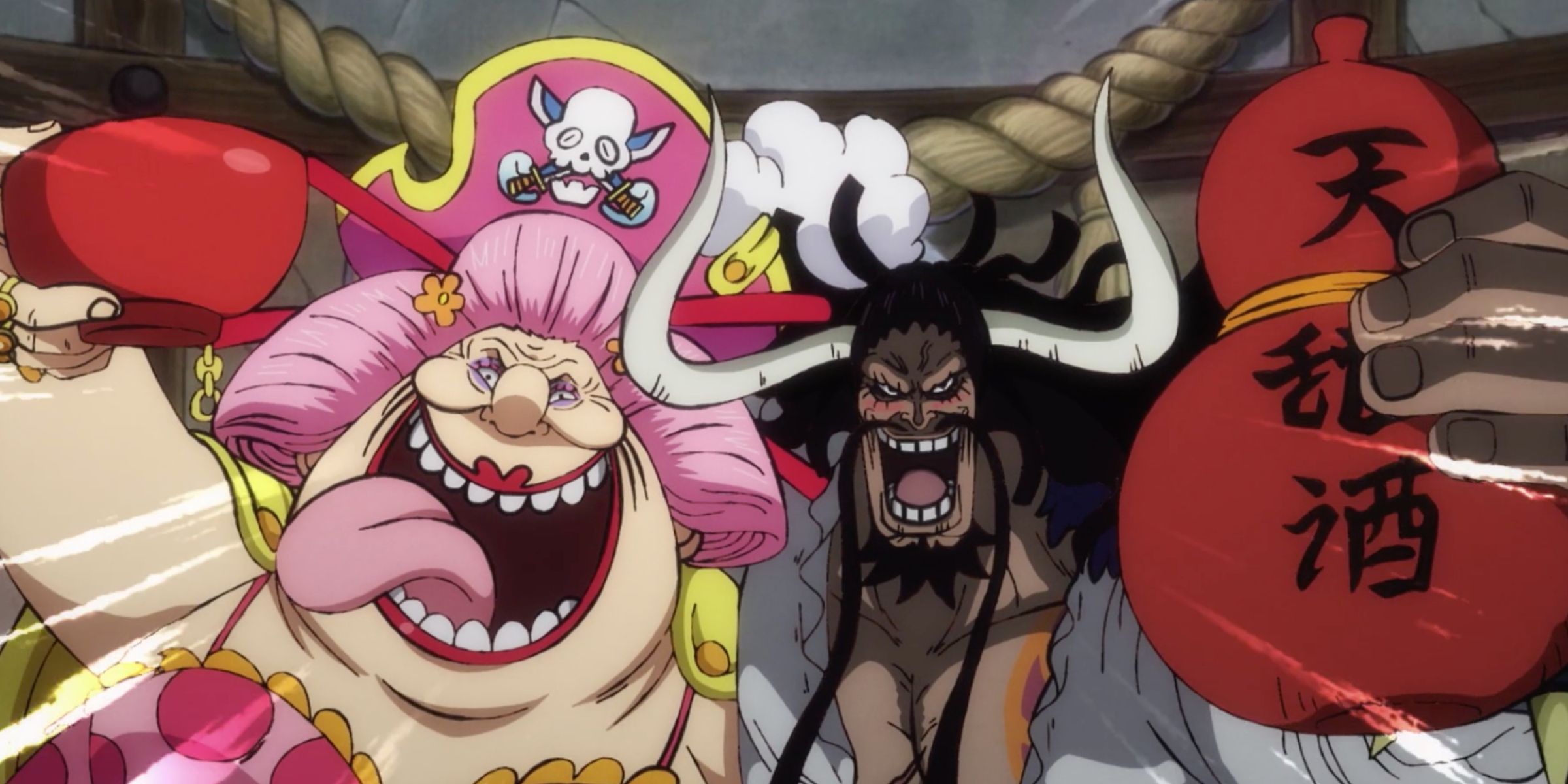 One Piece Kaido y Big Mom de fiesta
