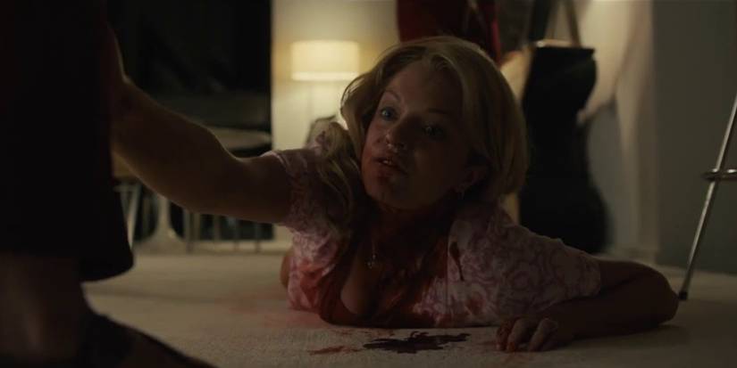 Kitty Tyler begs for her life while covered in blood in Us