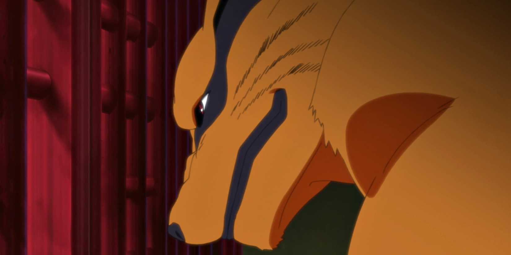 Kurama smiling in Naruto