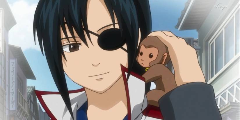 Kyubei Yagyu with her monkey Jugem