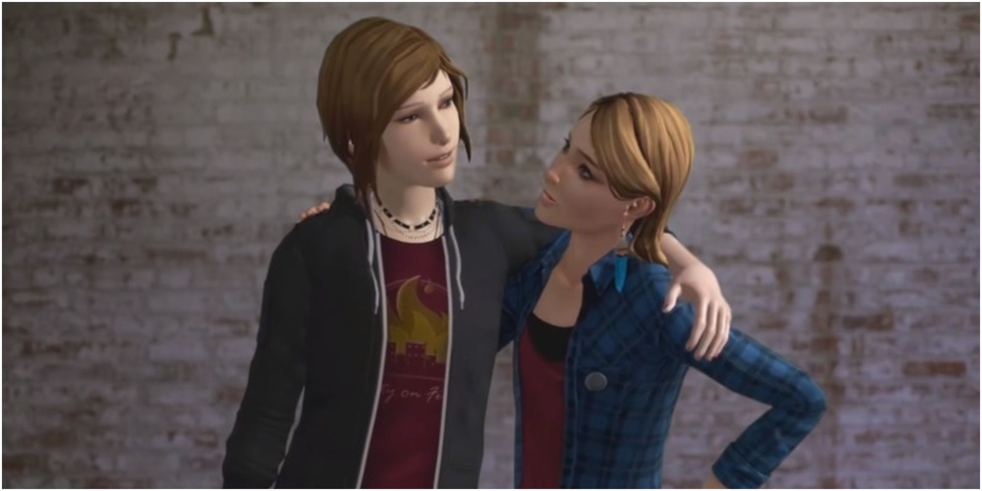 Life Is Strange Before The Storm Rachel And Chloe In Front Of Brick Wall