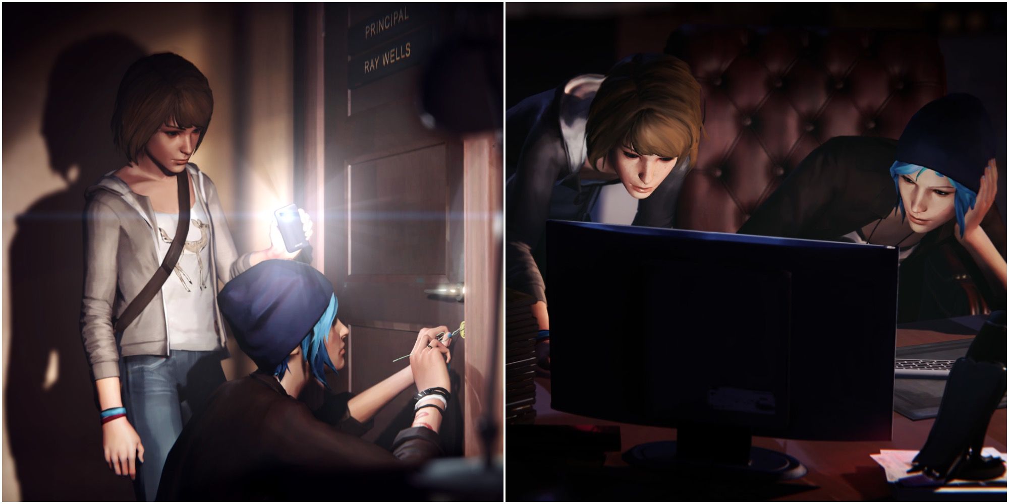Life Is Strange Collage Of Max And Chloe Sneaking In