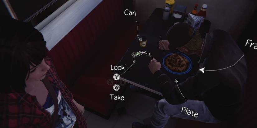 Max looking at Frank's keys on the table during Episode 3 of Life is Strange Remastered