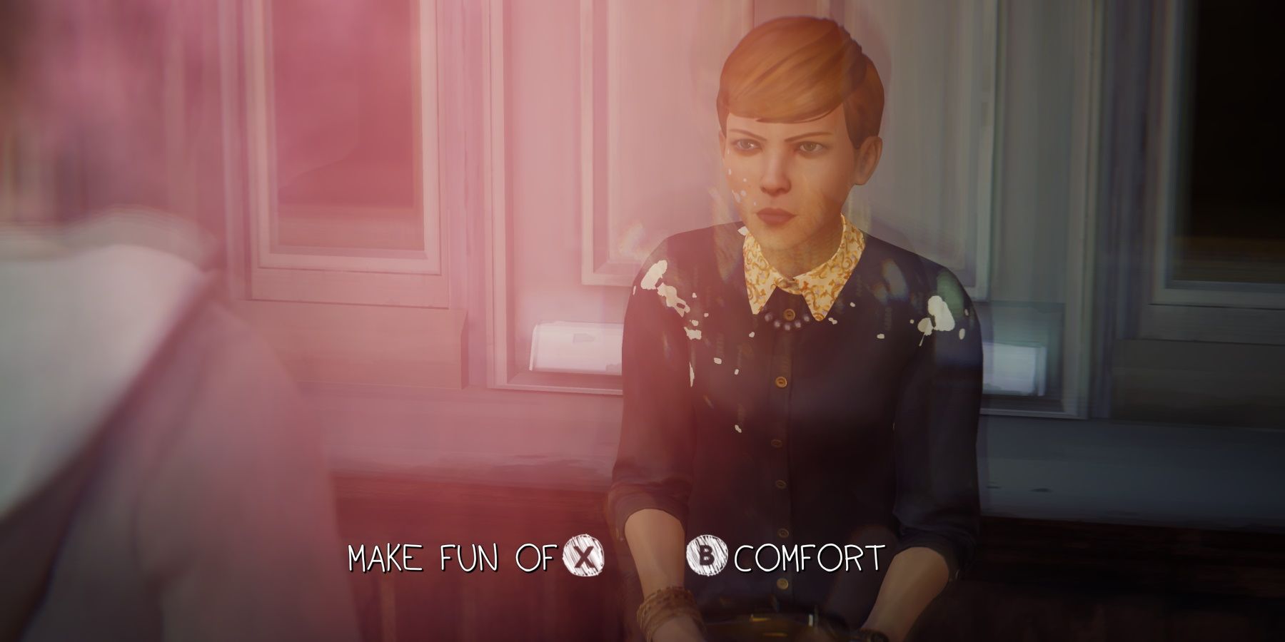 Life is Strange Max deciding whether to comfort or make fun of Victoria in Episode 1