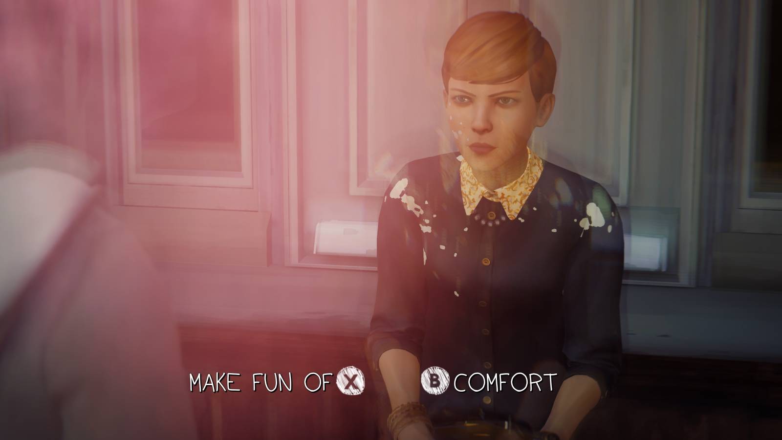 Life is Strange Max deciding whether to comfort or make fun of Victoria in Episode 1