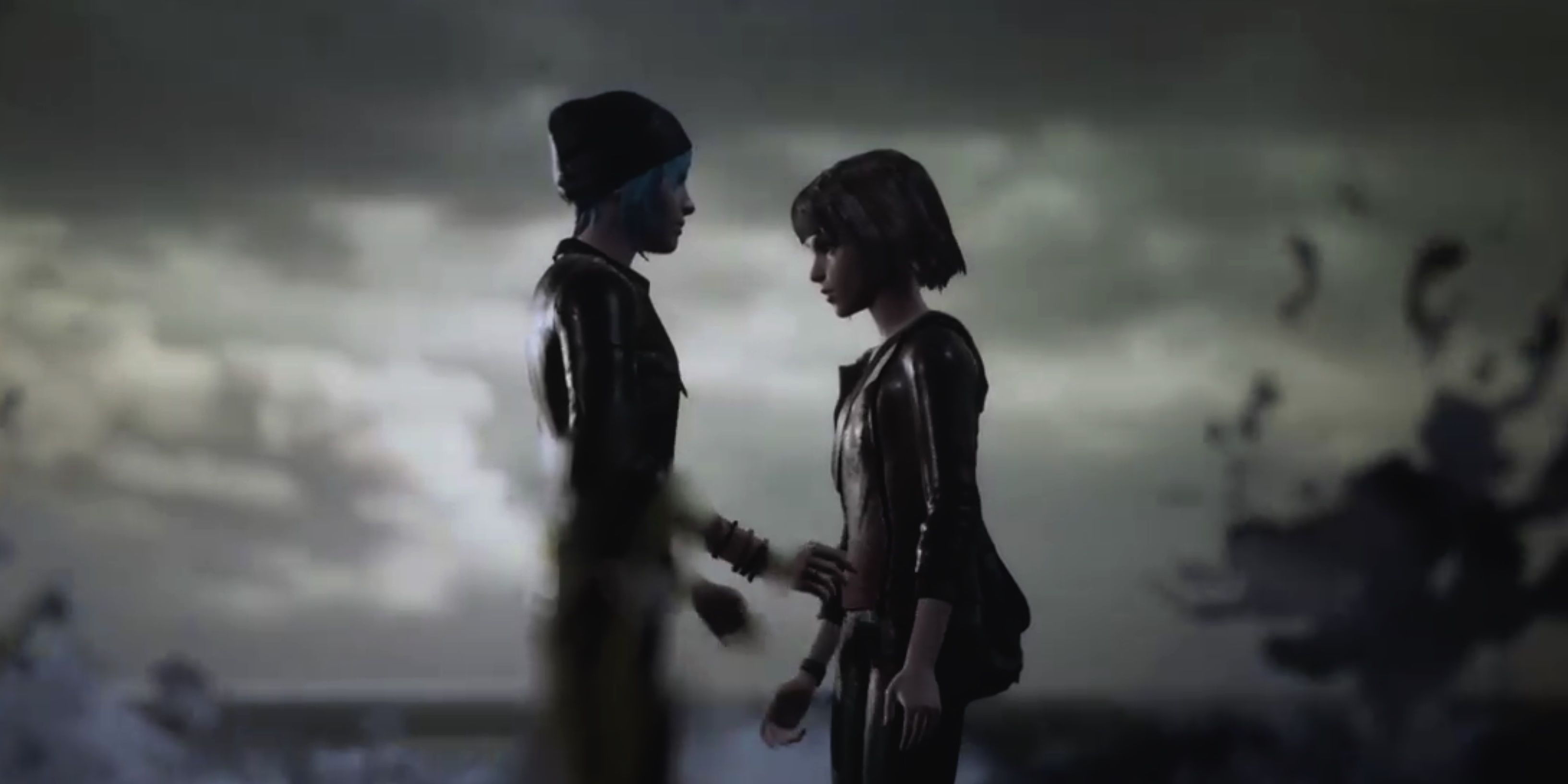 Chloe and Max in the storm during episode 5 of Life is Strange