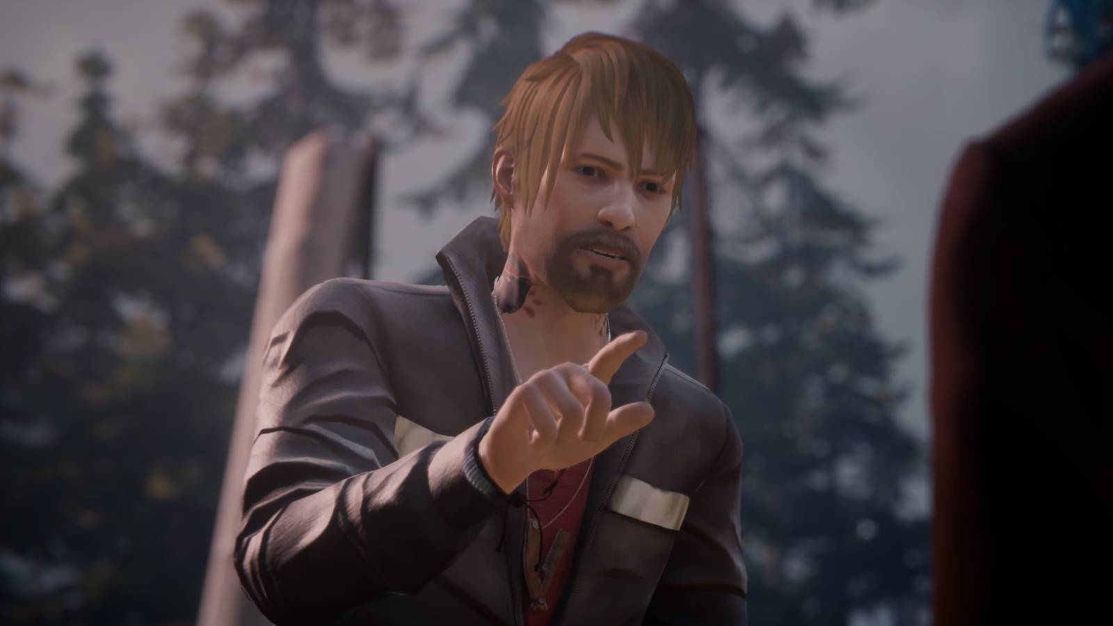 Frank talking to Chloe and Max off screen in Episode 2 of Life is Strange