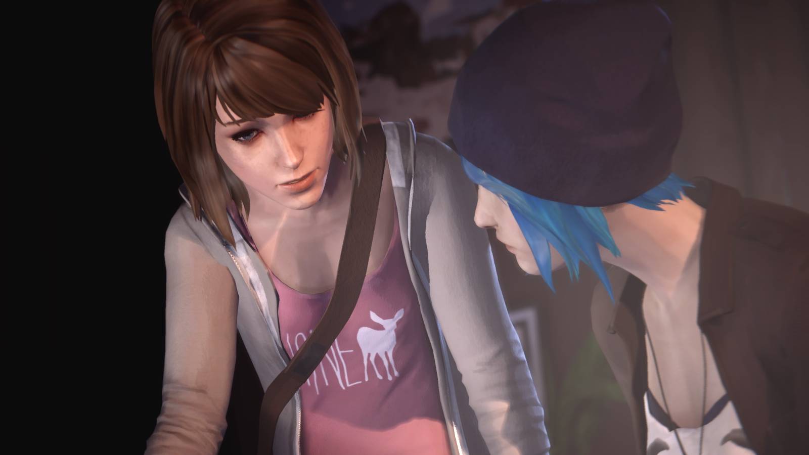 Max talking to chloe in principal Wells' office during Episode 3 of Life is Strange