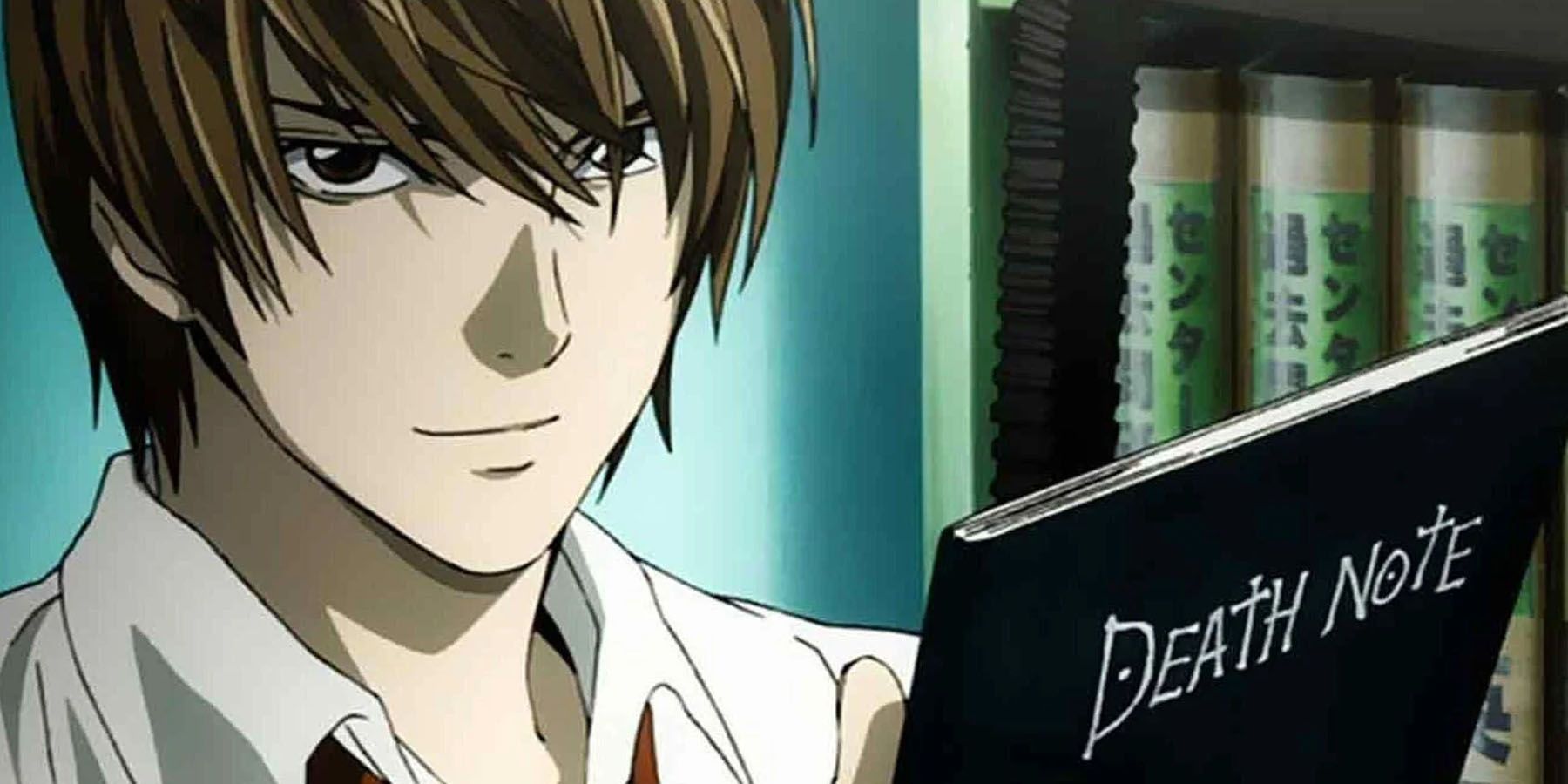 Light Yagami Smiling With The Death Note