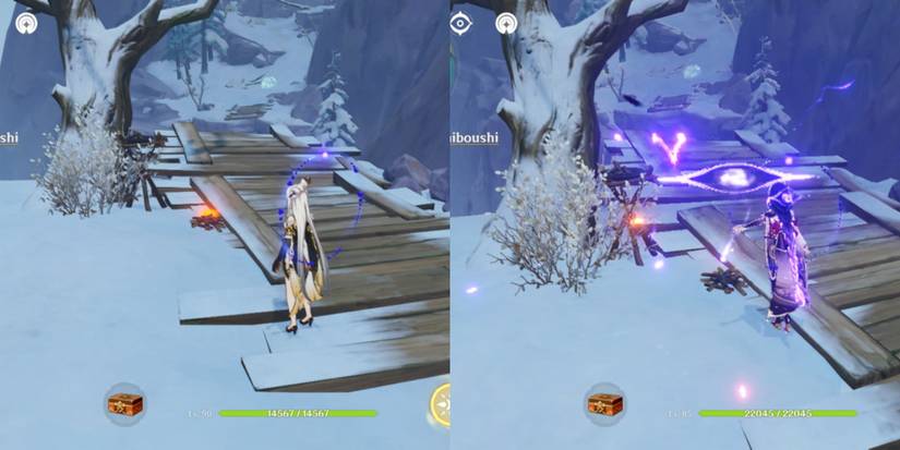 Genshin Impact Lighting up a torch