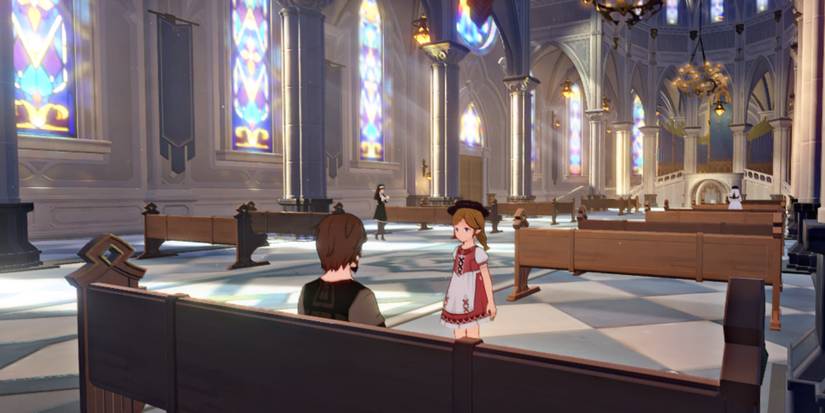 Lily and Rudolph in Mondstadt Church