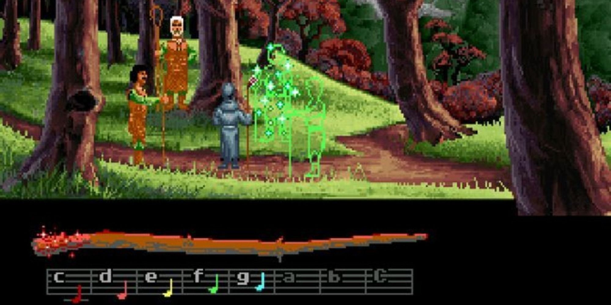 Loom LucasArts screenshot with musical scale
