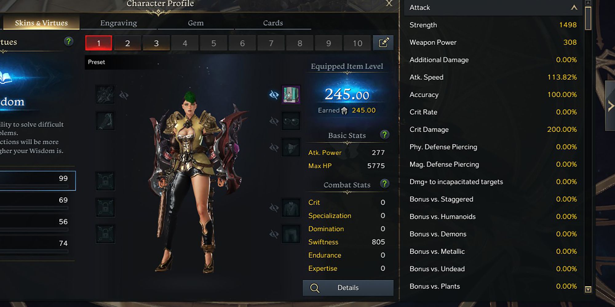 Lost Ark - Looking At The Advanced Stats Screen