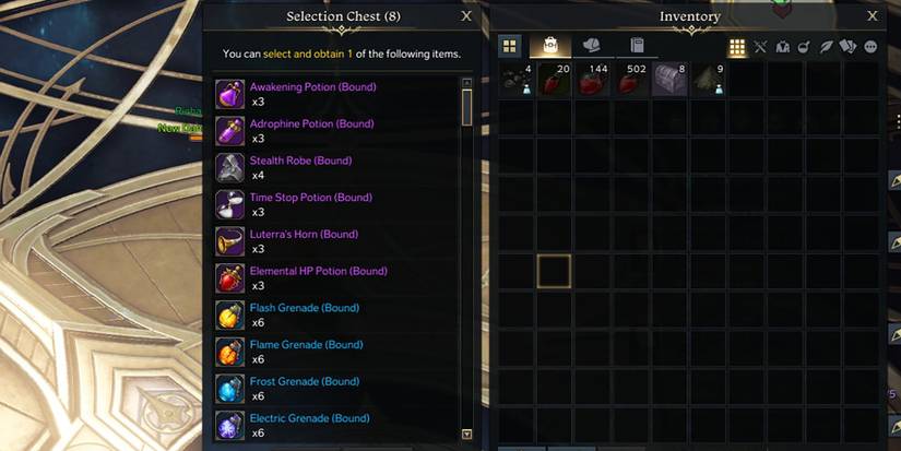 Lost Ark - Selecting A Battle Item Chest In-Game